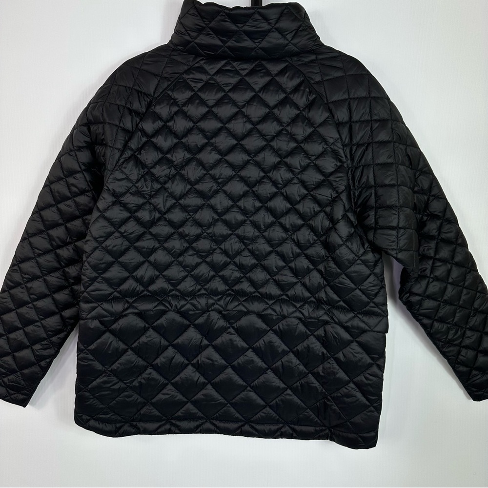 Athleta Whisper Featherless Coat Jacket Womens MP Black Quilted Parka Zip Up - Picture 9 of 17